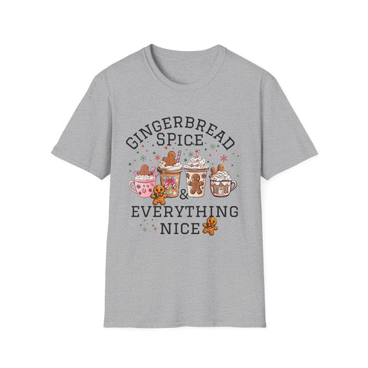 Gingerbread Spice T-Shirt, Unisex Holiday Tee, Christmas Gift, Cozy Attire, Winter Celebration, Festive Apparel