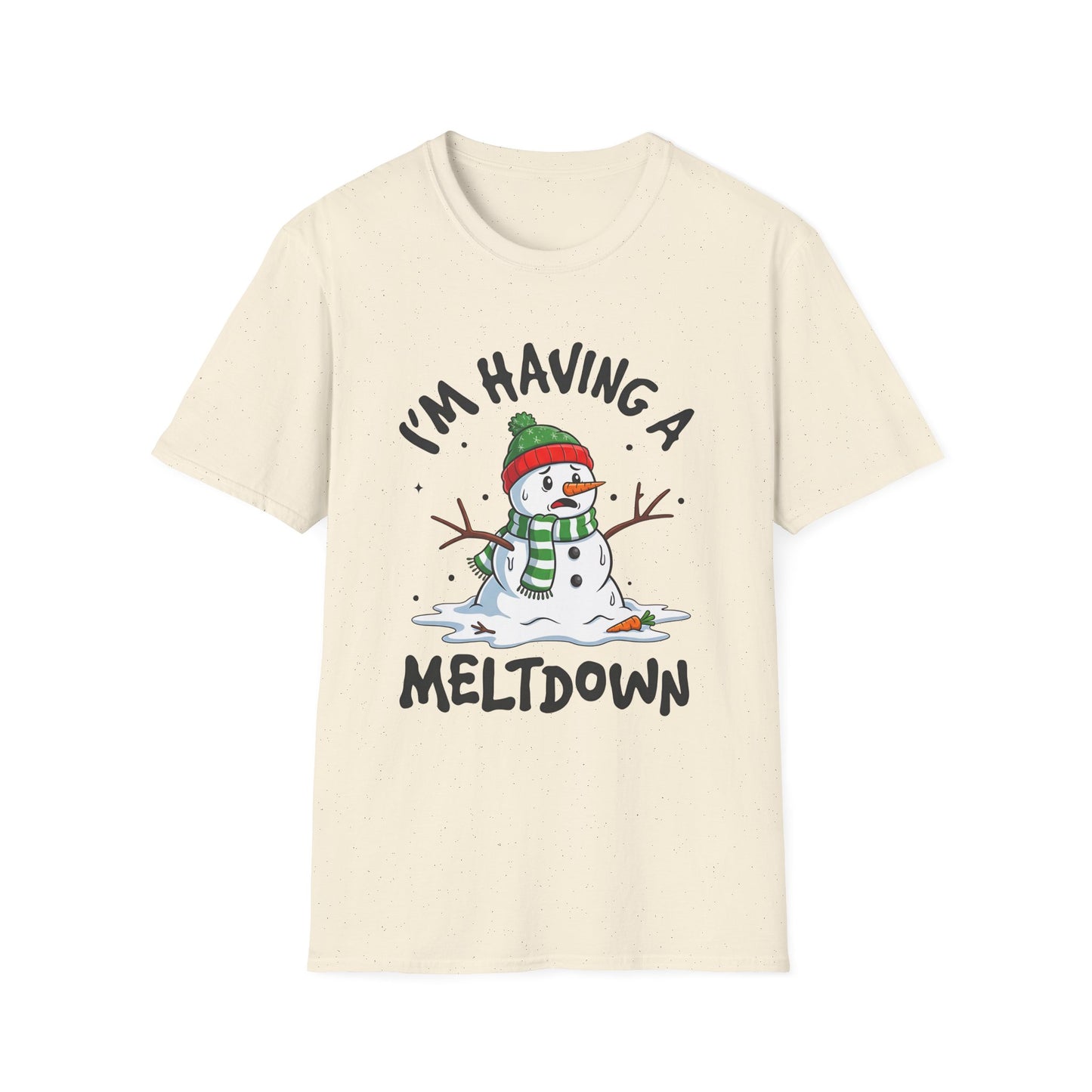 Funny Holiday Snowman T-Shirt - "I'm Having a Meltdown"