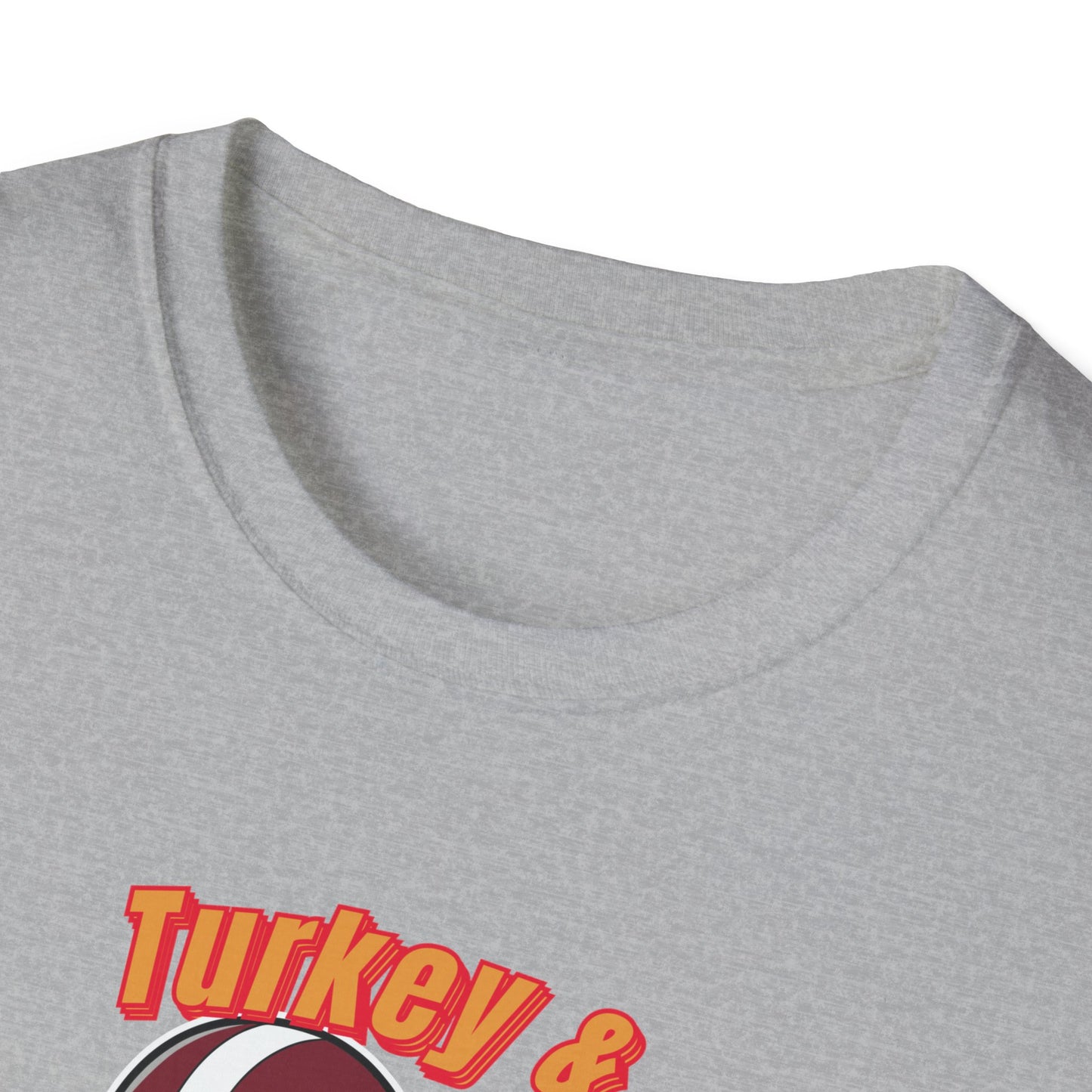 Thanksgiving Football Turkey T-Shirt - Fun Unisex Tee for Game Day