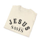 Jesus Saves Unisex Softstyle T-Shirt, Inspirational Graphic Tee, Christian Apparel, Faith-Based Gift, Casual Wear