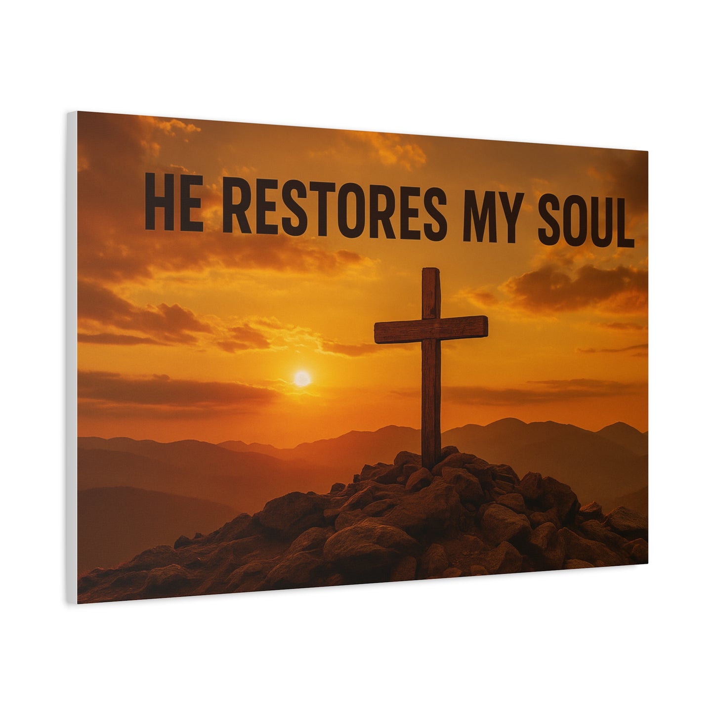 He Restores My Soul Canvas Wall Art