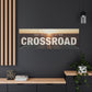 Crossroad Inspirational Canvas Print — “God Meets You at the Crossroad” Sunset Wall Art