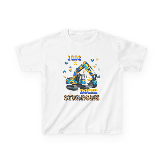 Kids Heavy Cotton™ Tee with Fun Construction Design, Children’s T-shirt, Playful Gift for Birthday, Casual Wear, Art Gift, Summer Outfit