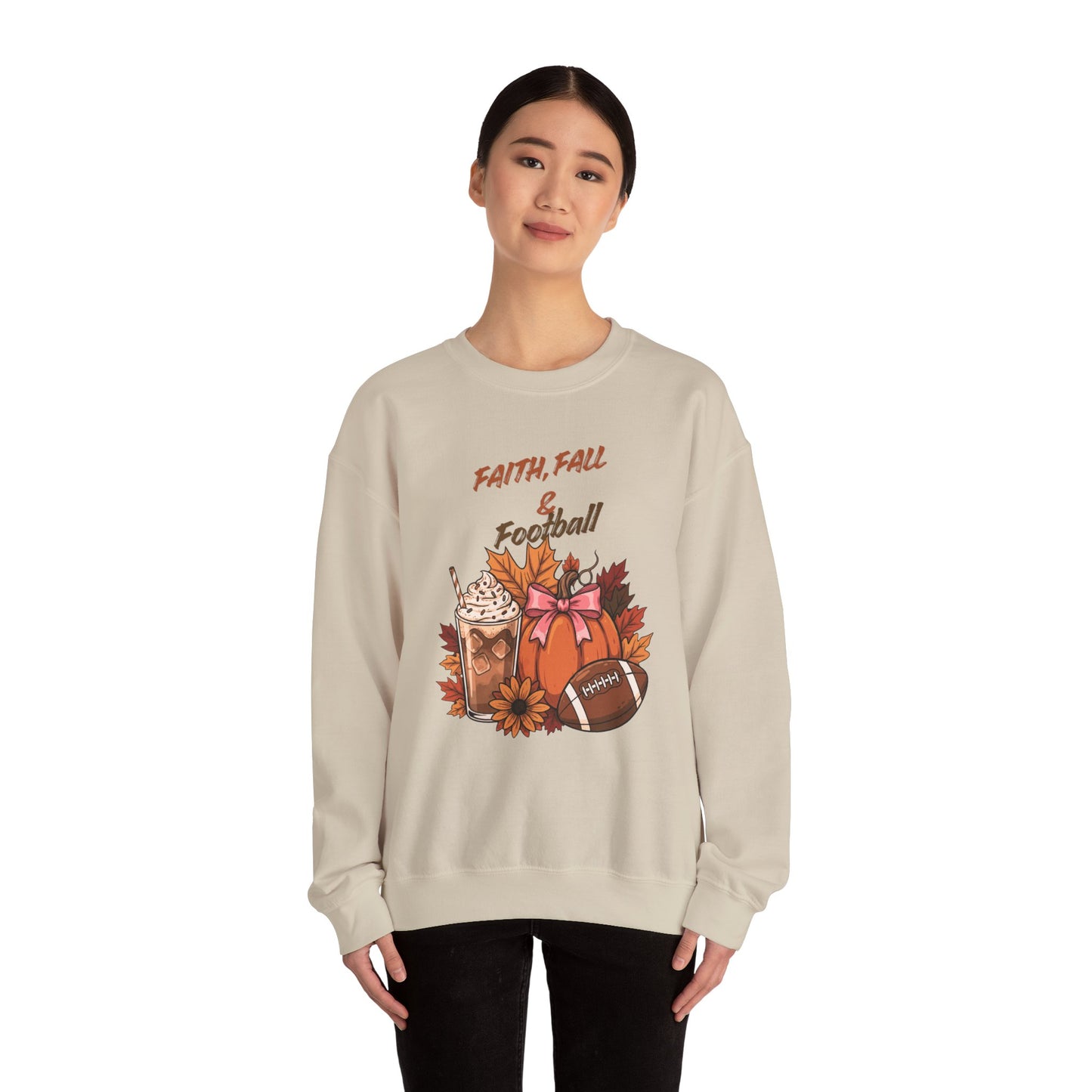 Fall Faith & Football Crewneck Sweatshirt