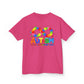Colorful Autism Awareness Kids Tee, Bright Rainbow Tee, Support, Understand, Love, Gift for Autism Month, Kids Apparel