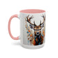 Deer Floral Accent Coffee Mug — Autumn Stag 11/15oz