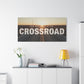 Crossroad Inspirational Canvas Print — “God Meets You at the Crossroad” Sunset Wall Art