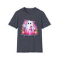 Cute Ghost Breast Cancer Awareness T-Shirt for October, Halloween Tee, Unisex Softstyle Shirt, Fall Fashion, Spooky Season