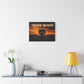 Truckin' On Faith Matte Canvas Wall Art — Semi Truck Sunset Print