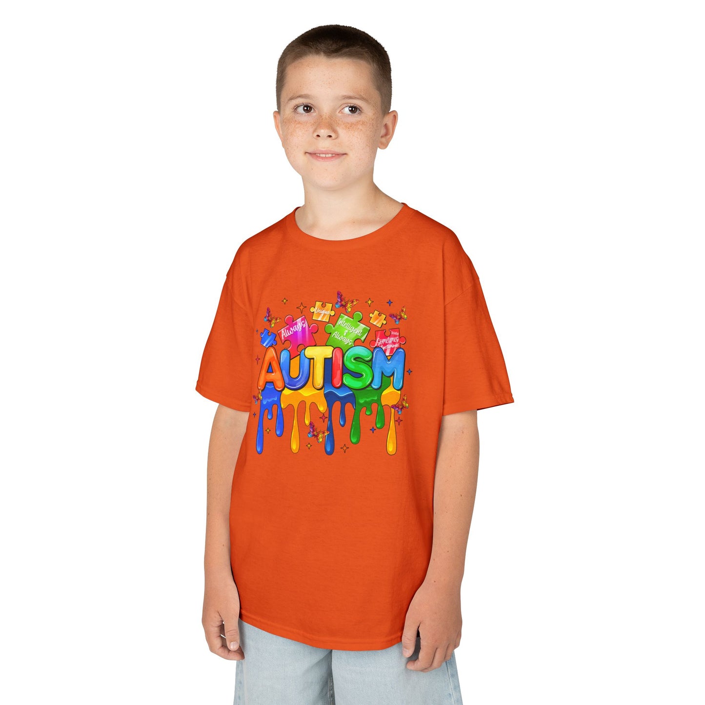 Colorful Autism Awareness Kids Tee, Autism Support T-Shirt, Kids Educational Apparel, Fun Children's Gifts, Family Awareness Shirt