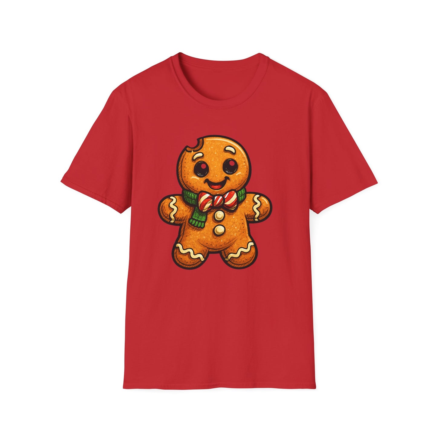 Cute Gingerbread Cookie T-Shirt, Holiday Shirt, Christmas Gift, Unisex Tee, Festive Apparel, Cozy Wear, Winter Fashion