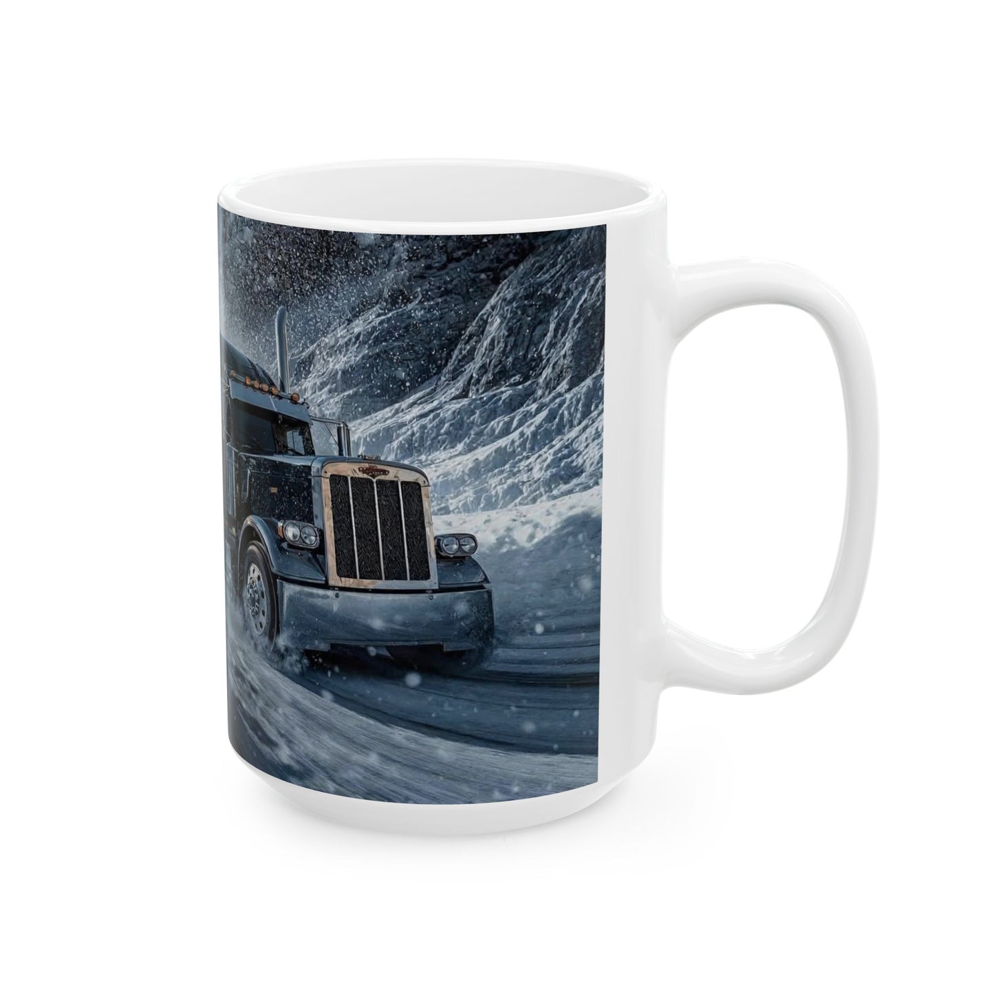 Winter Trucking Ceramic Mug