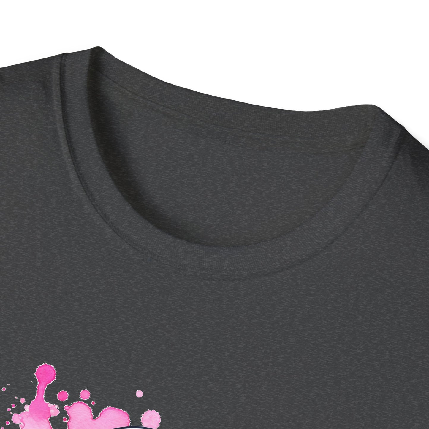 Cute Ghost Breast Cancer Awareness T-Shirt for October, Halloween Tee, Unisex Softstyle Shirt, Fall Fashion, Spooky Season