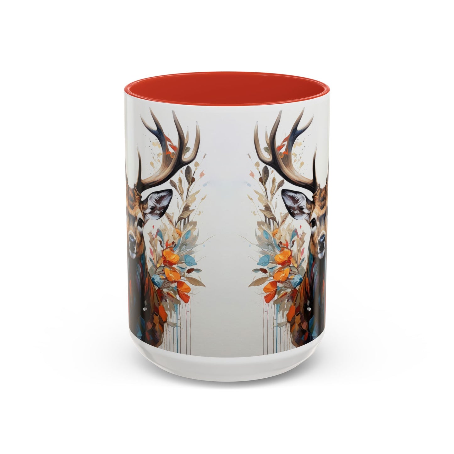 Deer Floral Accent Coffee Mug — Autumn Stag 11/15oz