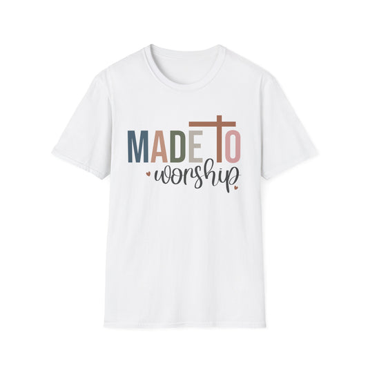 Unisex T-Shirt - Made to Worship, Christian Apparel, Faith-Based Wear, Inspirational Gift, Church Events, Everyday Comfort