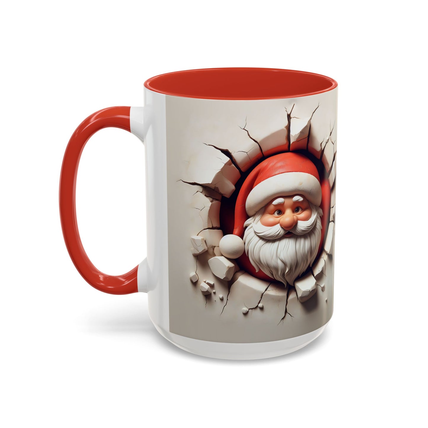 Santa Holiday Accent Coffee Mug - Fun Festive Design