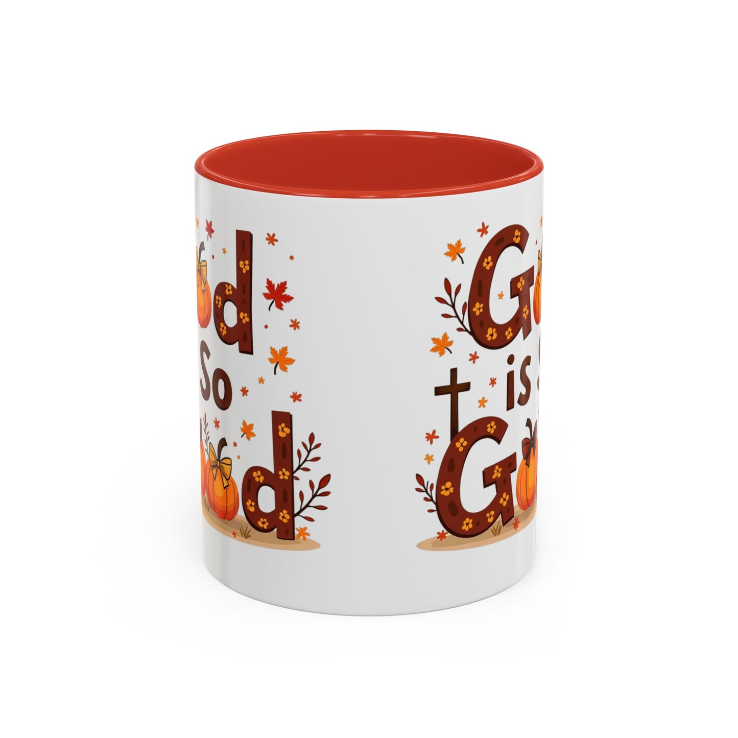 God Is So Good Fall Coffee Mug — Thanksgiving Pumpkin Accent Mug (11/15oz)