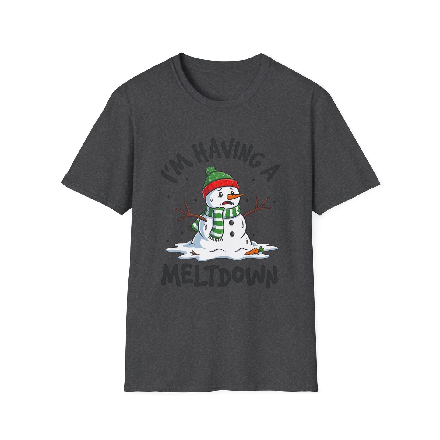 Funny Holiday Snowman T-Shirt - "I'm Having a Meltdown"