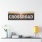 Crossroad Inspirational Canvas Print — “God Meets You at the Crossroad” Sunset Wall Art