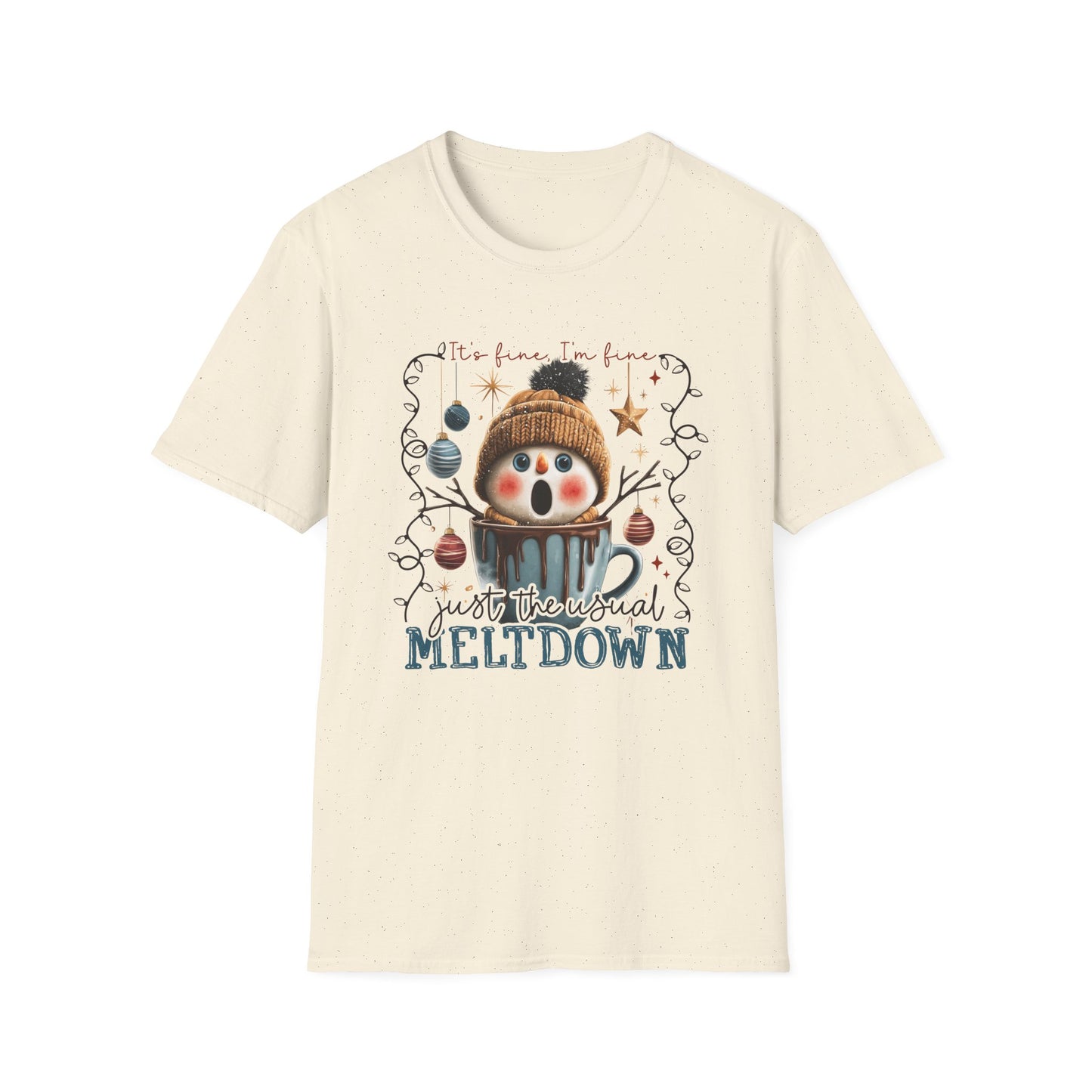 Meltdown Snowman Holiday T-Shirt — Cute 'It's Been A Meltdown' Christmas Tee