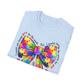 Colorful Bow Pride T-Shirt, LGBTQ+ Gift, Rainbow Graphic Tee, Unisex Fashion, Fun Party Shirt
