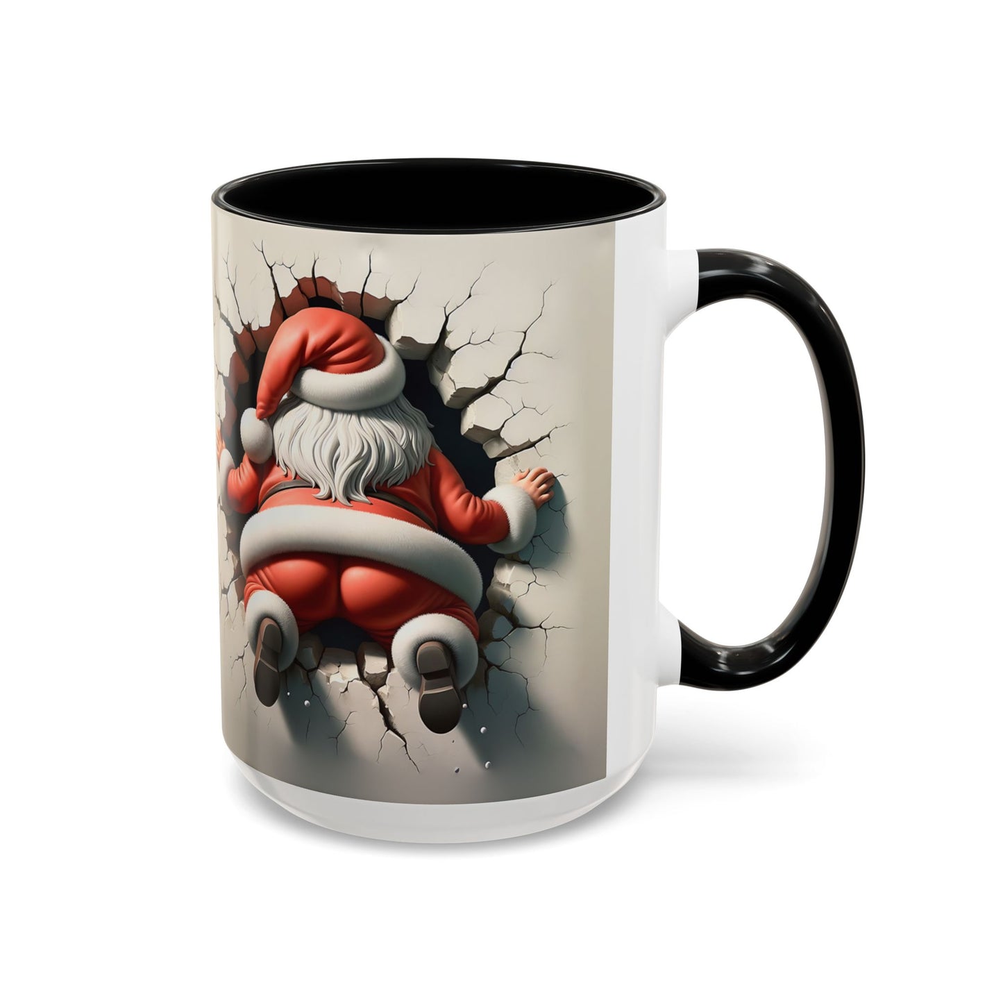 Santa Holiday Accent Coffee Mug - Fun Festive Design