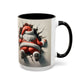 Santa Holiday Accent Coffee Mug - Fun Festive Design