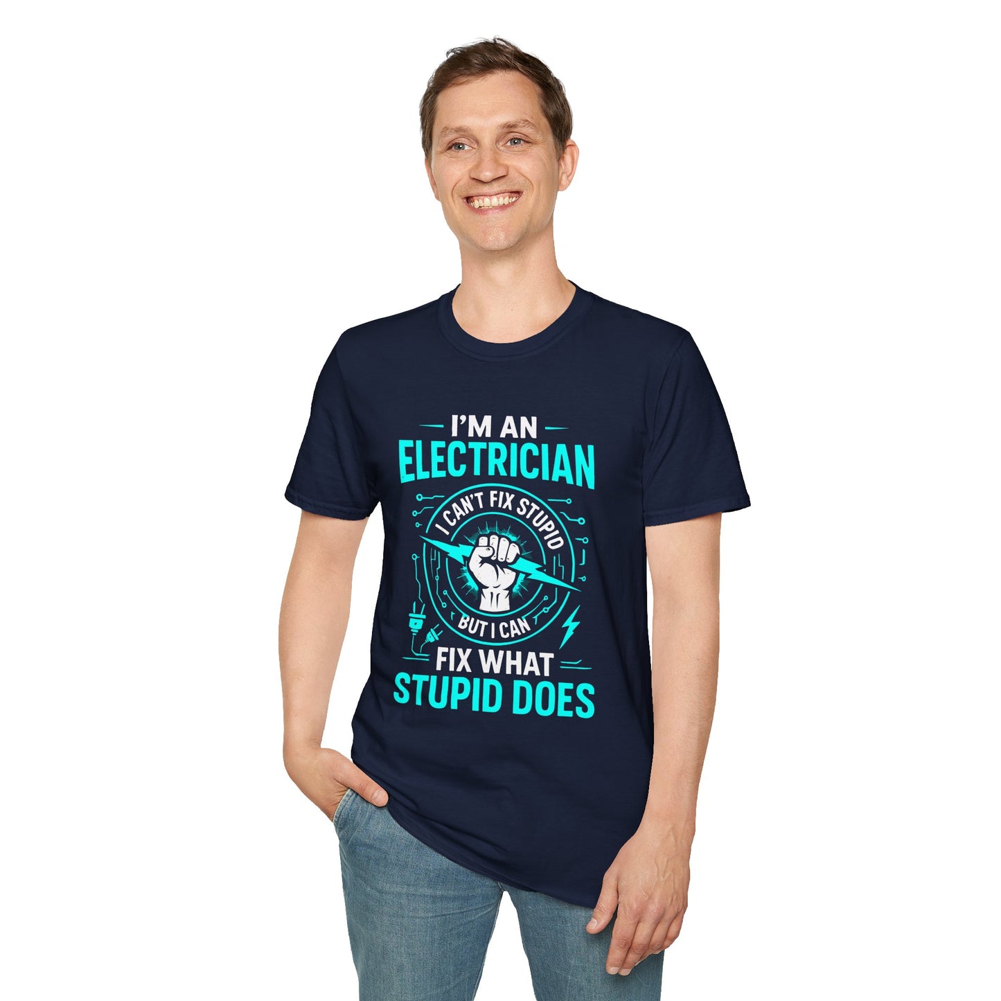 Electrician Humor T-Shirt | Funny Gift for Electricians, Unisex Softstyle Tee, Birthday Gift, Graduation, Work Apparel