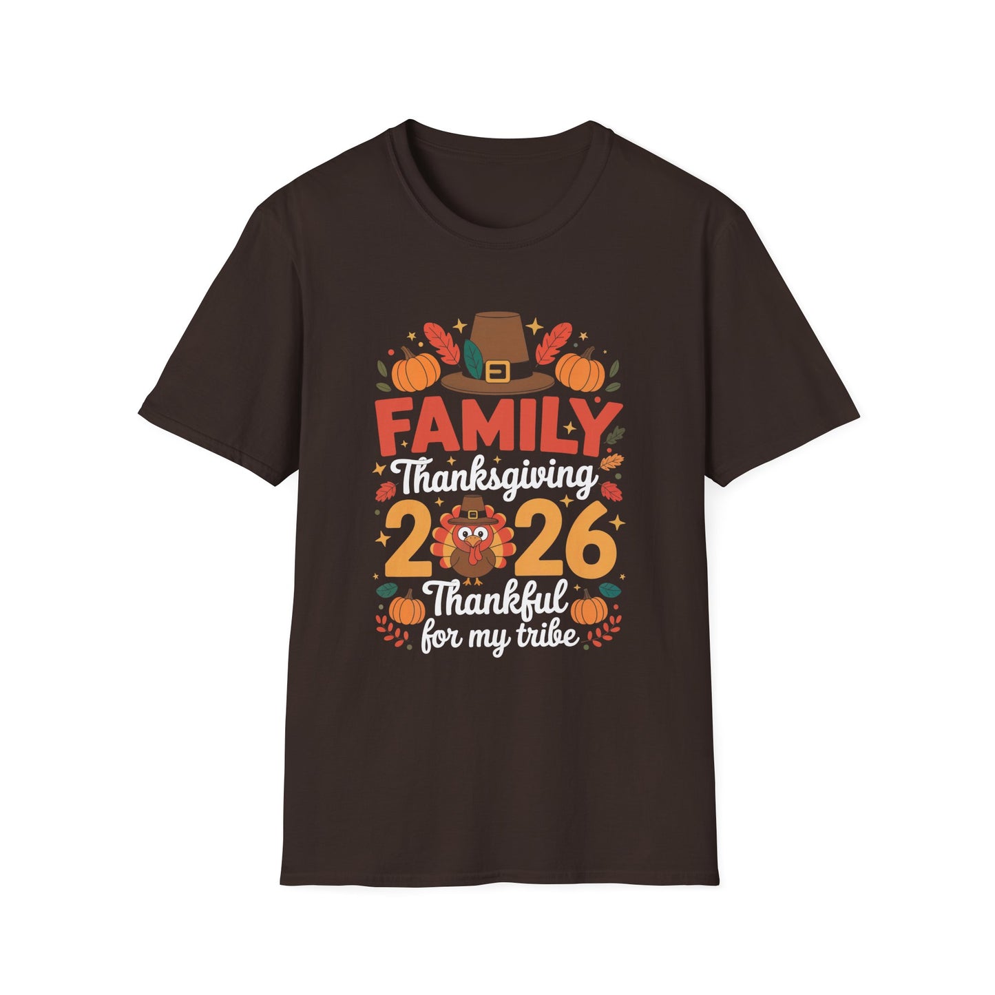Thanksgiving Family T-Shirt - 2026 Grateful for My Tribe Design