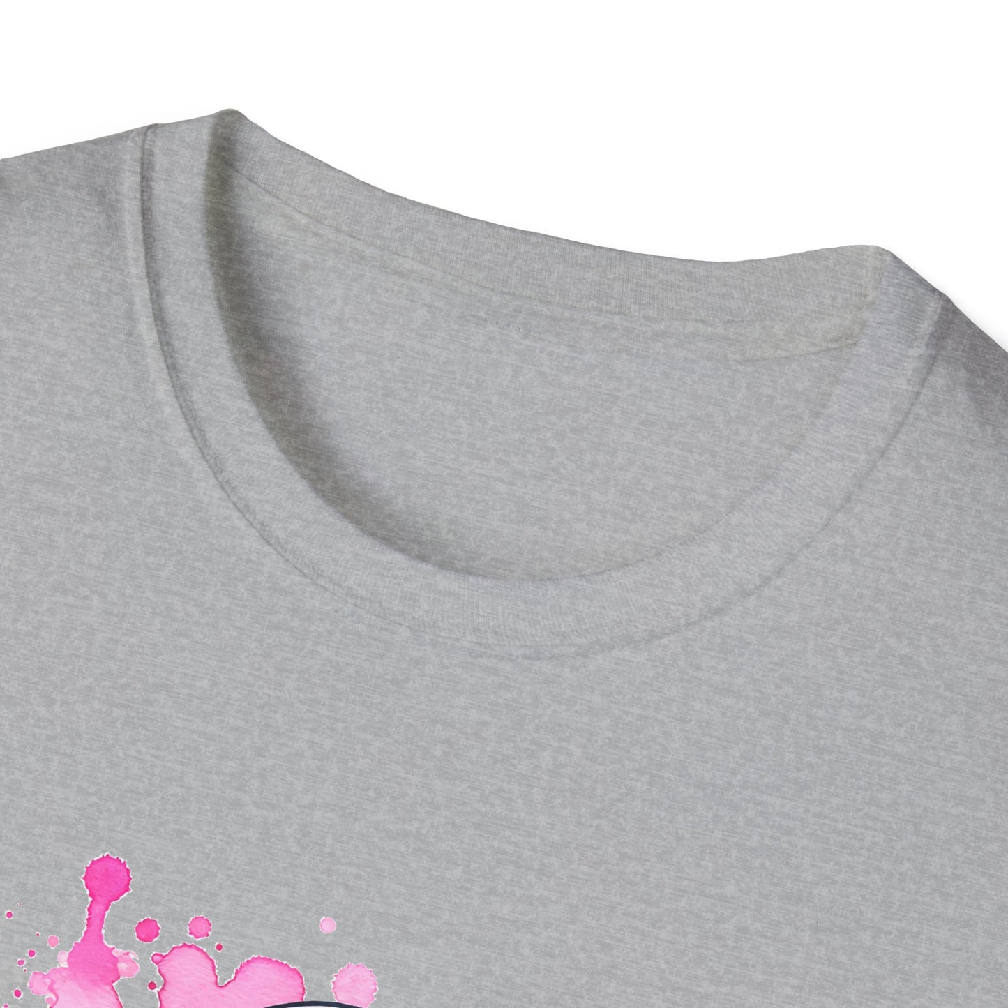 Cute Ghost Breast Cancer Awareness T-Shirt for October, Halloween Tee, Unisex Softstyle Shirt, Fall Fashion, Spooky Season