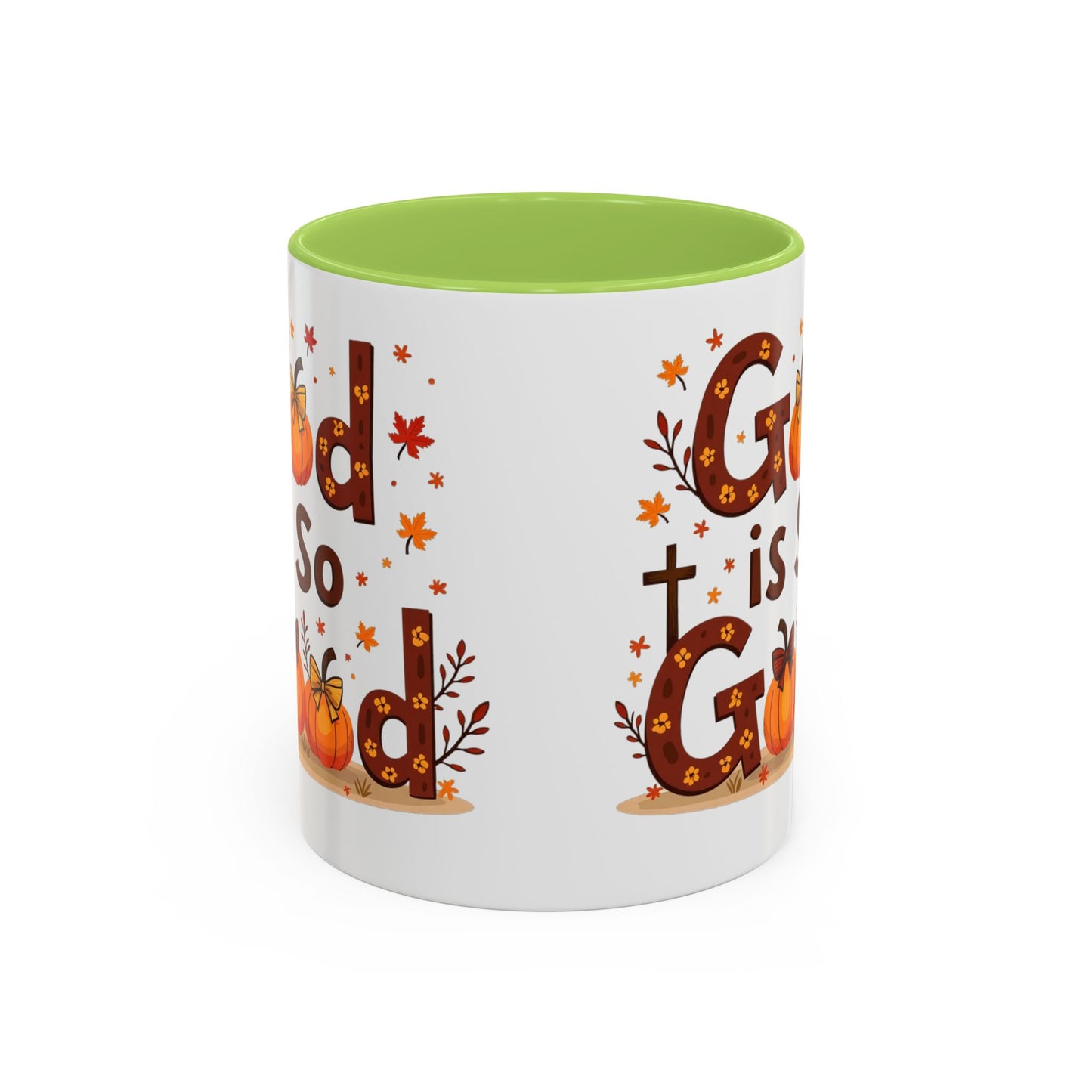 God Is So Good Fall Coffee Mug — Thanksgiving Pumpkin Accent Mug (11/15oz)