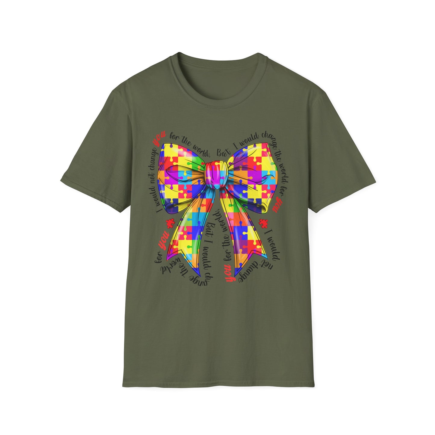 Colorful Bow Graphic Tee for All Celebrations, Unisex Graphic T-Shirt, Gift for Friends, Birthday Tee, Fun Party Shirt