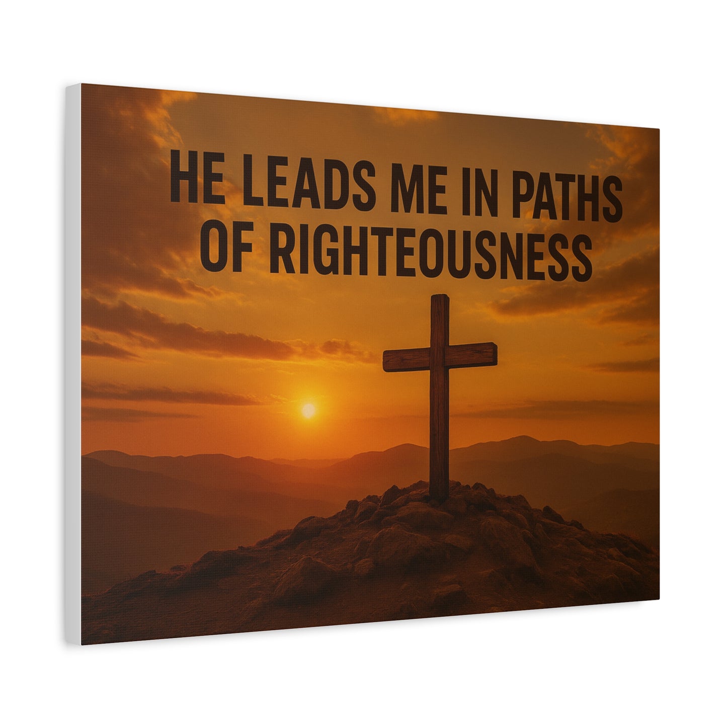 He Leads Me in Paths of Righteousness Canvas Wall Art