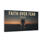 Faith Over Fear Truck Canvas Wall Art — Inspirational Trucker Decor
