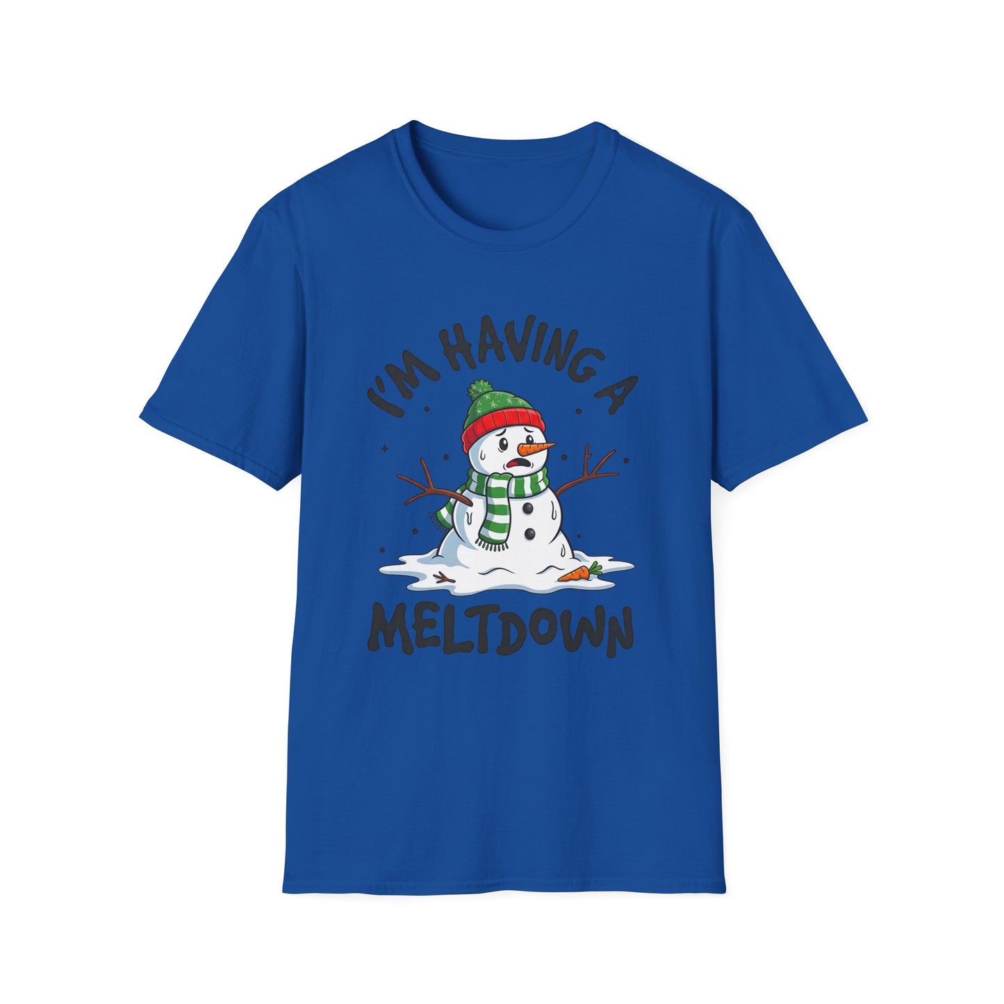 Funny Holiday Snowman T-Shirt - "I'm Having a Meltdown"