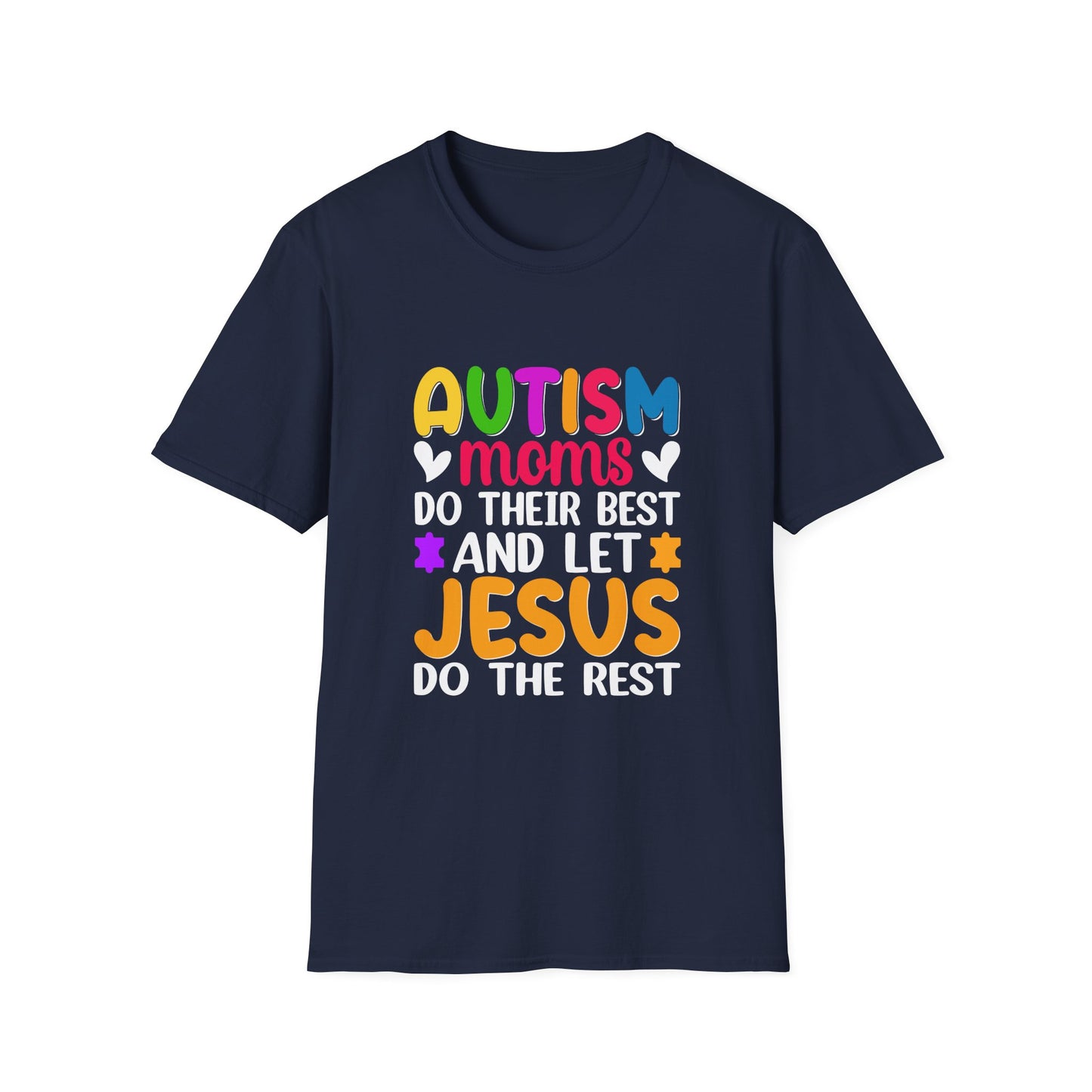 Autism Moms Softstyle T-Shirt, Unisex Tee for Mothers, Perfect for Autism Awareness Month, Gifts for Moms, Inspirational Apparel