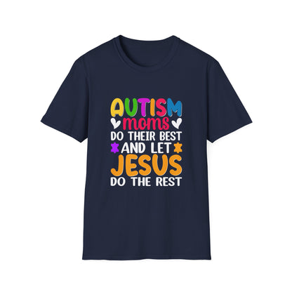 Autism Moms Softstyle T-Shirt, Unisex Tee for Mothers, Perfect for Autism Awareness Month, Gifts for Moms, Inspirational Apparel