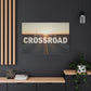 Crossroad Inspirational Canvas Print — “God Meets You at the Crossroad” Sunset Wall Art