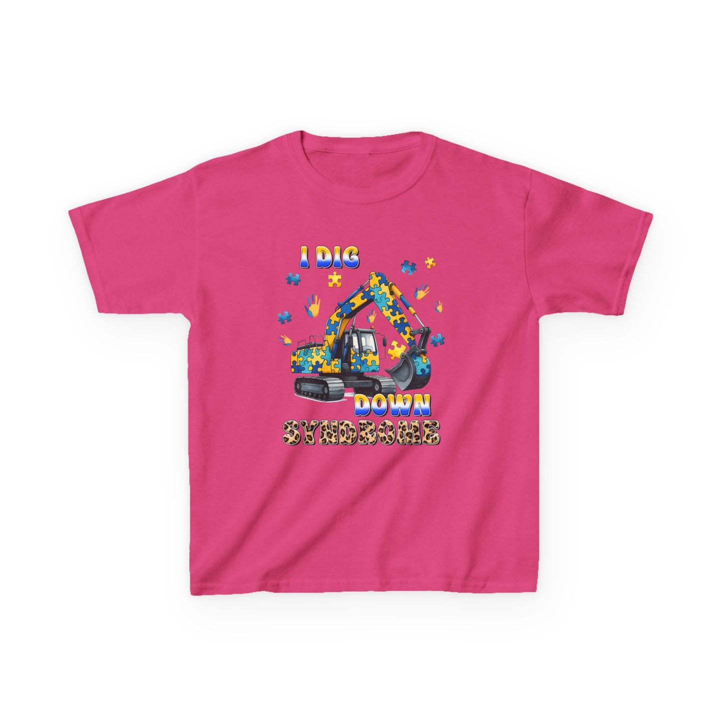 Kids Heavy Cotton™ Tee with Fun Construction Design, Children’s T-shirt, Playful Gift for Birthday, Casual Wear, Art Gift, Summer Outfit