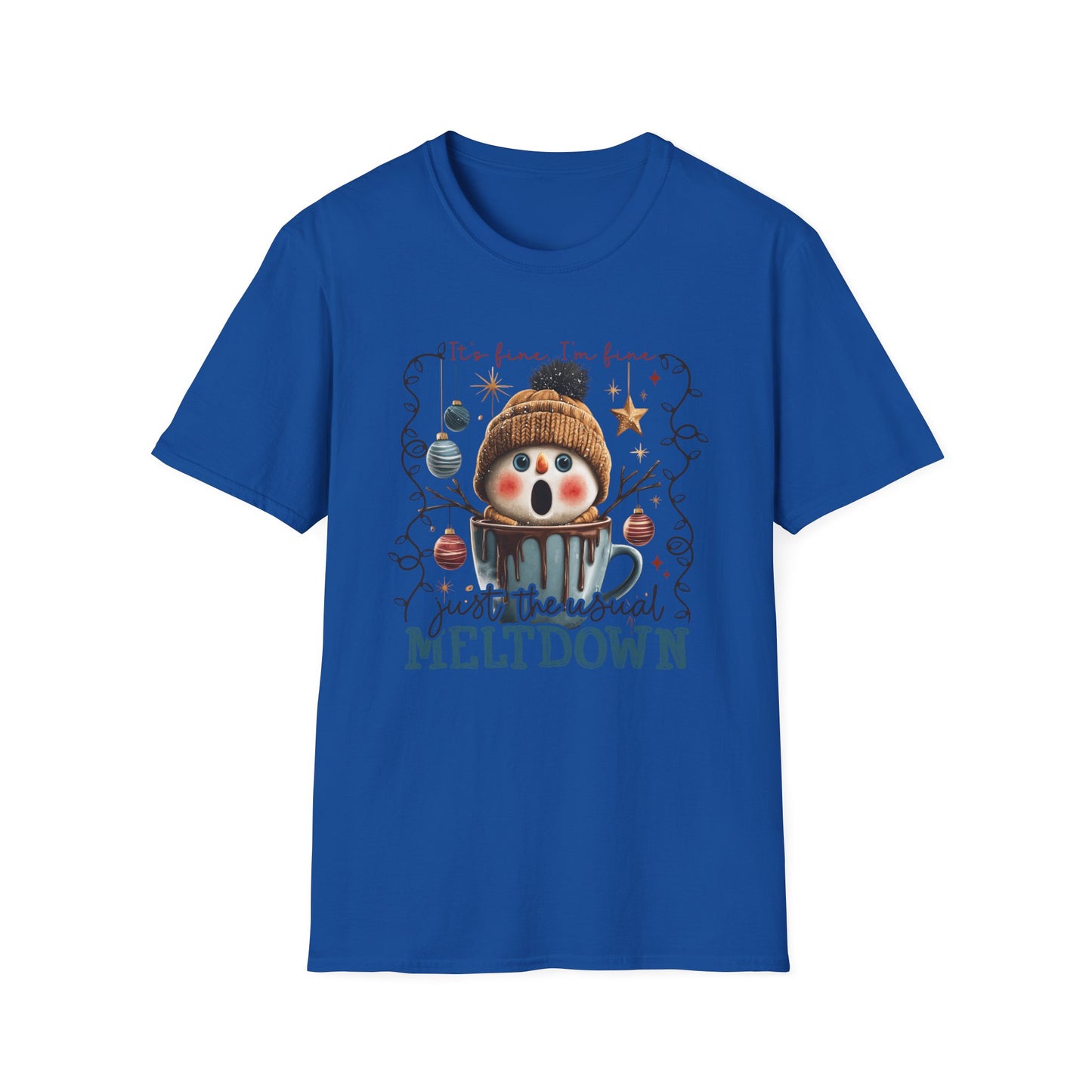 Meltdown Snowman Holiday T-Shirt — Cute 'It's Been A Meltdown' Christmas Tee