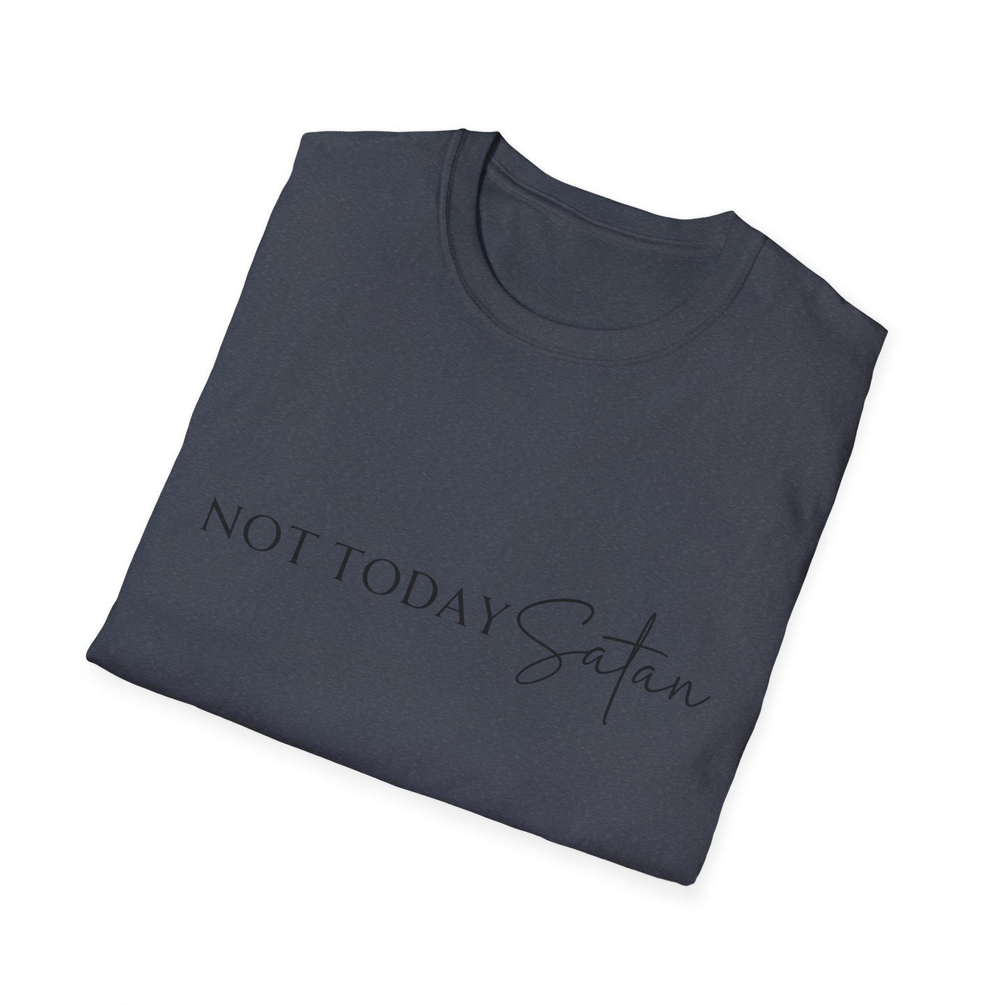 Not Today Satan Unisex Softstyle T-Shirt, Fun Casual Tee, Gift for Sarcastic Friends, Everyday Wear, Trendy Statement Shirt