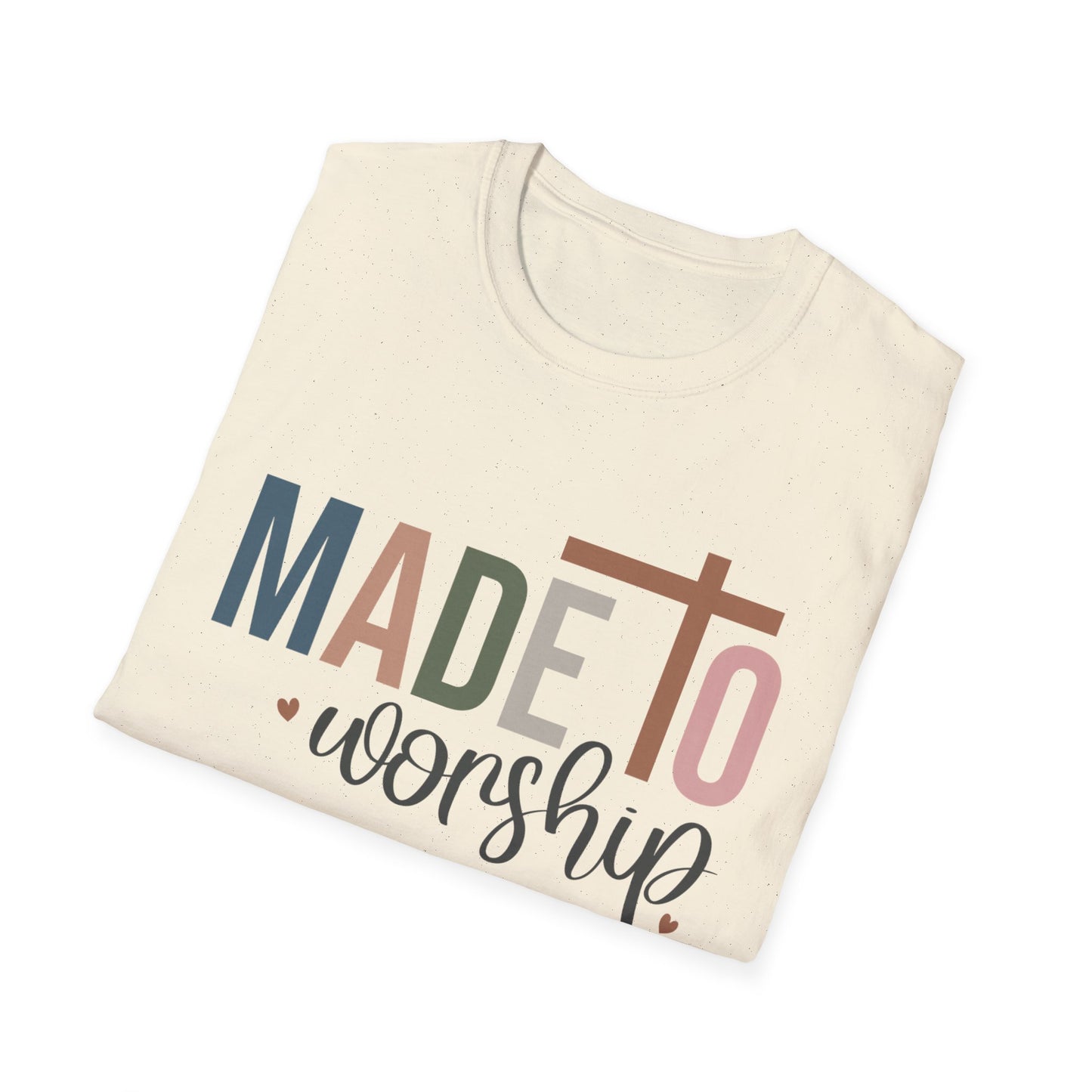 Unisex T-Shirt - Made to Worship, Christian Apparel, Faith-Based Wear, Inspirational Gift, Church Events, Everyday Comfort