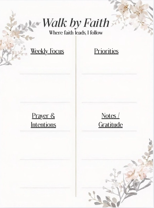 Walk by Faith - Complete Prayer & Planning Bundle (Digital Download)